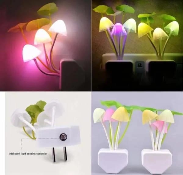 7 Color Changing Night Light | Flower Mushroom Lamp, Baby Room Lamps, Kids Gifts|