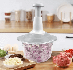 1500ml Manual Food Chopper – 3-Blade Kitchen Vegetable Chopp