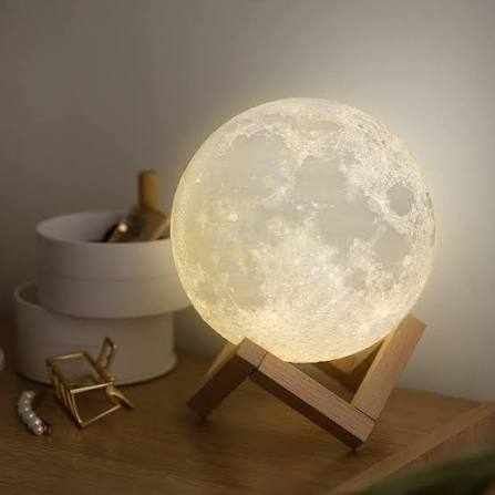 Rechargeable 3D Moon Lamp – Decorative LED Night Light