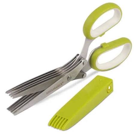 5-Blade Herb Scissors – Stainless-Steel Herb and Garnish Cutter